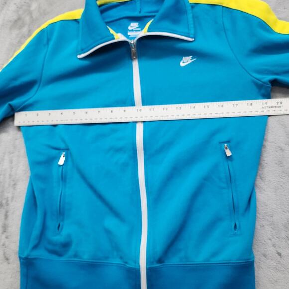 Nike N98 Track Jacket Womens Size L Blue Yellow Stripe Retro National Full Zip - Picture 9 of 11